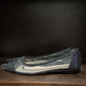 Zara Black Sheer Flats